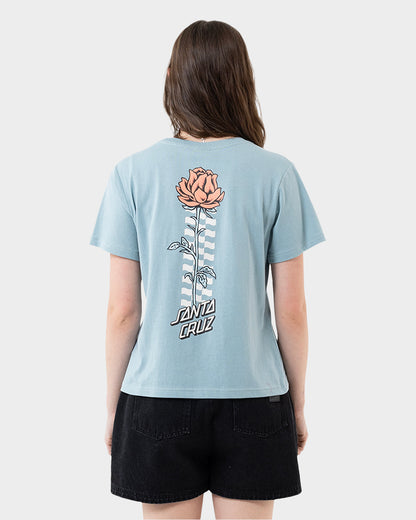 Rosette Tower Ring Women's T-shirt Vintage Blue