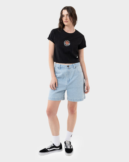 Rosette Ringed Dot Women's T-shirt Black