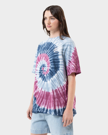 Opus Dot Women's T-shirt Dusk Pink Tie Dye