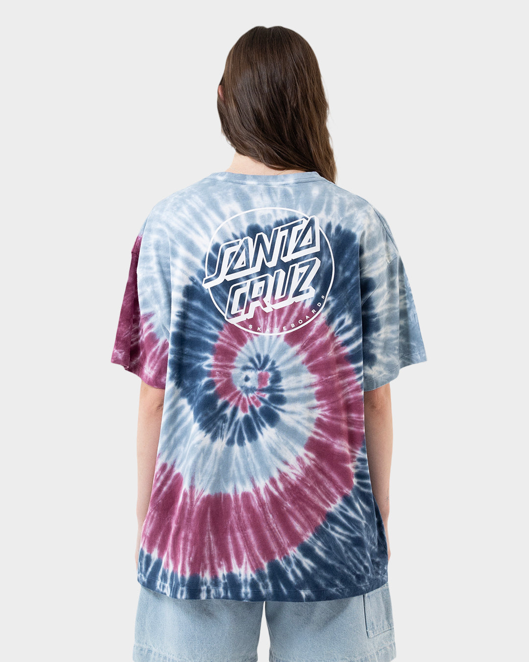 Opus Dot Women's T-shirt Dusk Pink Tie Dye