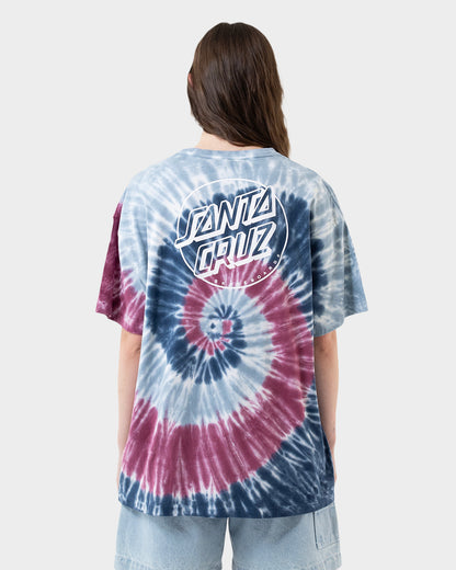 Opus Dot Women's T-shirt Dusk Pink Tie Dye