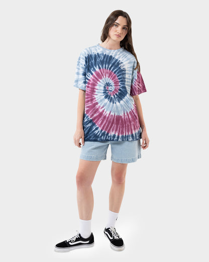 Opus Dot Women's T-shirt Dusk Pink Tie Dye