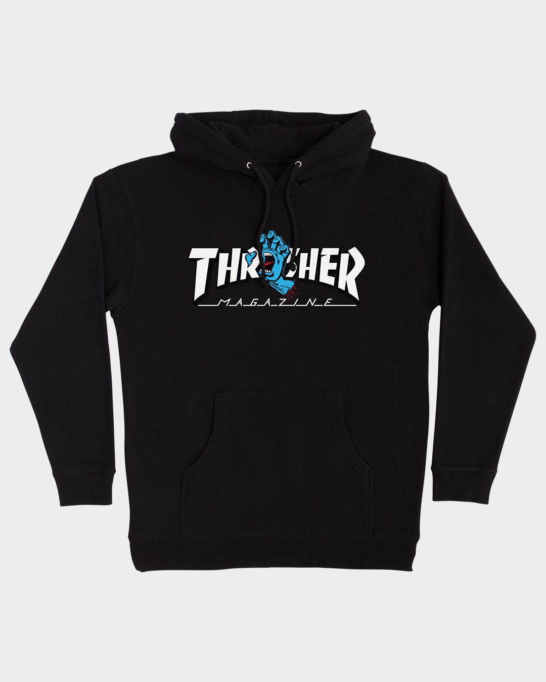 Thrasher Screaming Logo Santa Cruz Men's Hoodie - Black